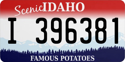 ID license plate I396381