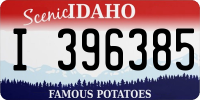 ID license plate I396385
