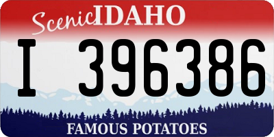 ID license plate I396386