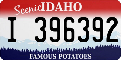 ID license plate I396392