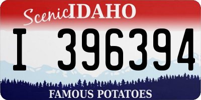 ID license plate I396394
