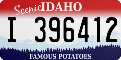 ID license plate I396412
