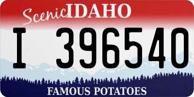 ID license plate I396540