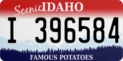 ID license plate I396584