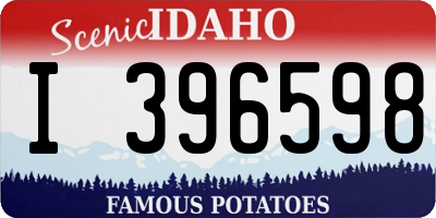 ID license plate I396598