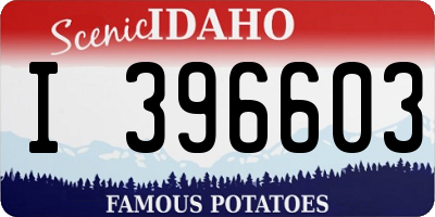 ID license plate I396603
