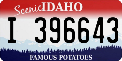 ID license plate I396643