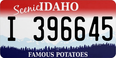 ID license plate I396645