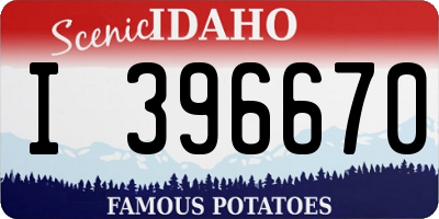 ID license plate I396670