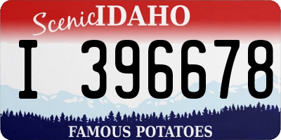 ID license plate I396678