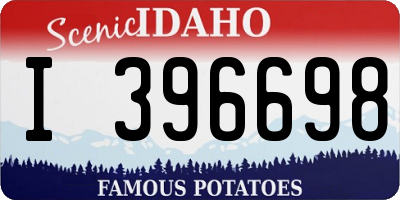 ID license plate I396698