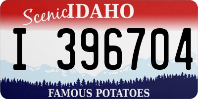 ID license plate I396704