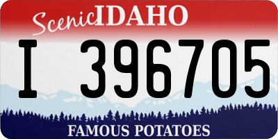 ID license plate I396705