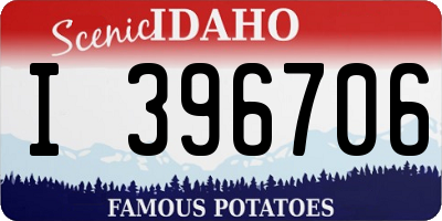 ID license plate I396706