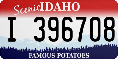 ID license plate I396708