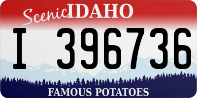 ID license plate I396736