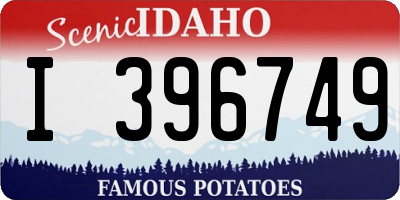 ID license plate I396749