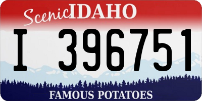 ID license plate I396751