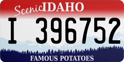 ID license plate I396752