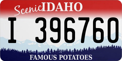 ID license plate I396760