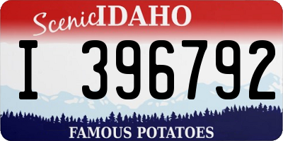 ID license plate I396792