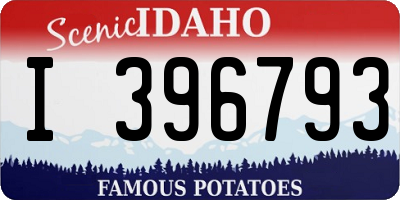 ID license plate I396793