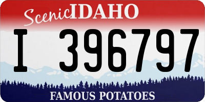 ID license plate I396797