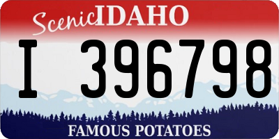 ID license plate I396798