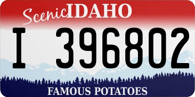 ID license plate I396802