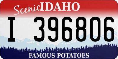 ID license plate I396806