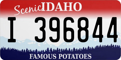 ID license plate I396844