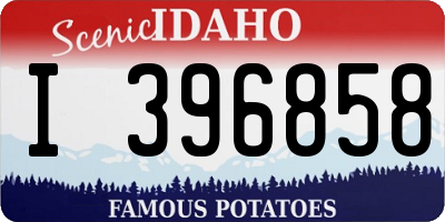 ID license plate I396858