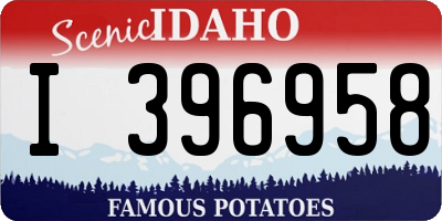 ID license plate I396958