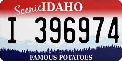 ID license plate I396974