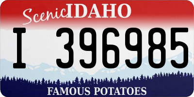 ID license plate I396985