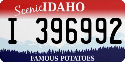 ID license plate I396992