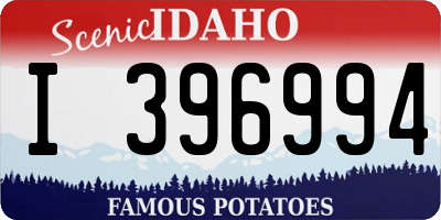 ID license plate I396994