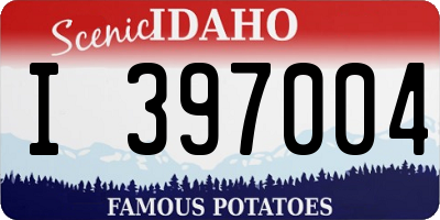 ID license plate I397004