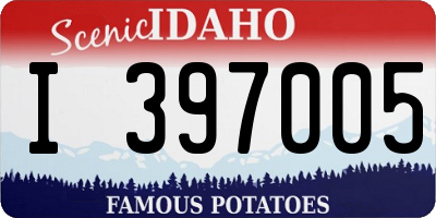 ID license plate I397005