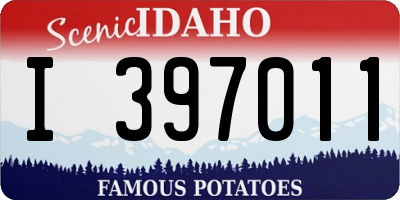 ID license plate I397011