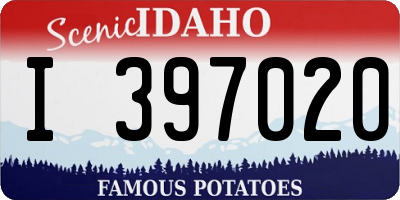 ID license plate I397020