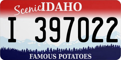 ID license plate I397022