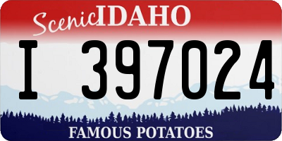 ID license plate I397024