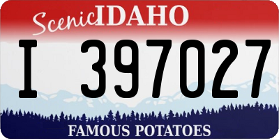 ID license plate I397027