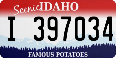 ID license plate I397034