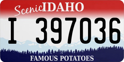 ID license plate I397036