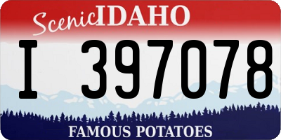 ID license plate I397078