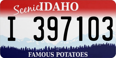 ID license plate I397103