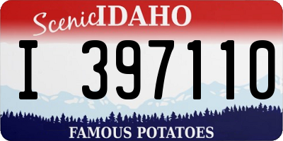ID license plate I397110