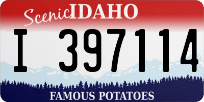 ID license plate I397114